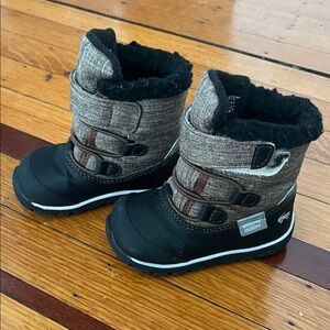 See Kai Run Kids Waterproof Snow Boots in Black and Brown